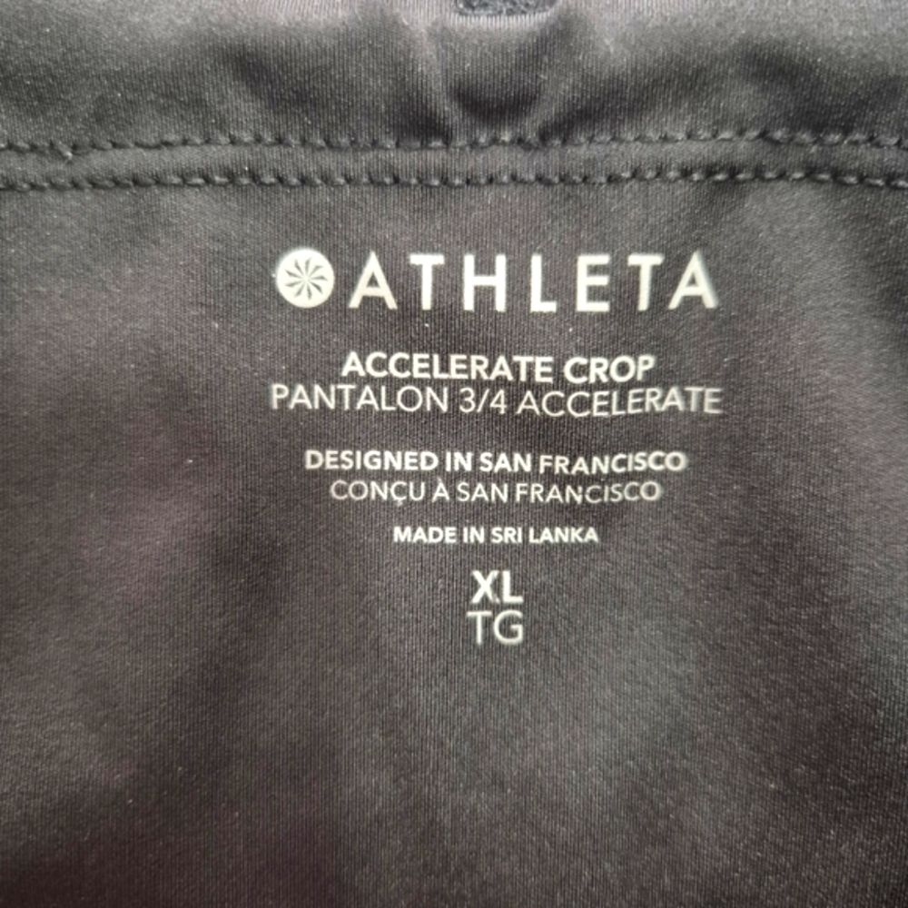 Athleta Black Cropped Leggings Stretchy Athletic Wear..SIZE:XL - Picture 9 of 11